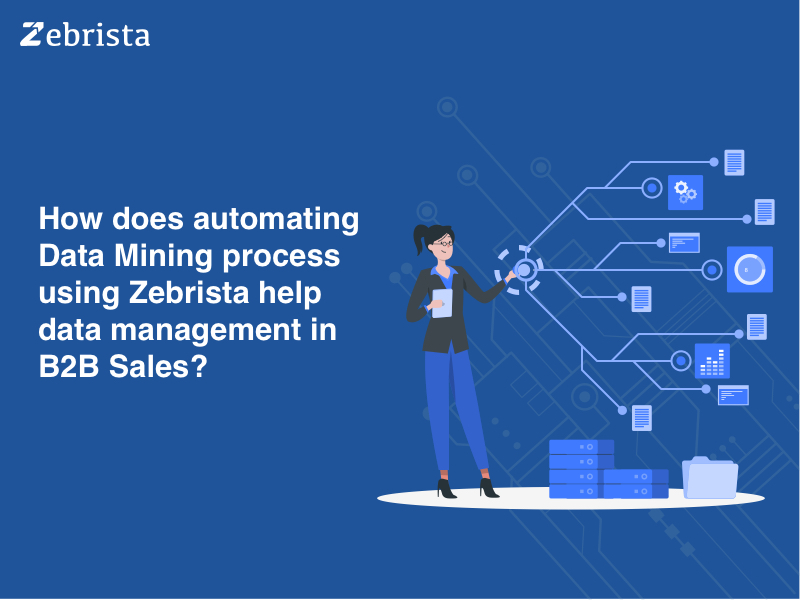 How does automating Data Mining process using Zebrista help data management in B2B Sales?